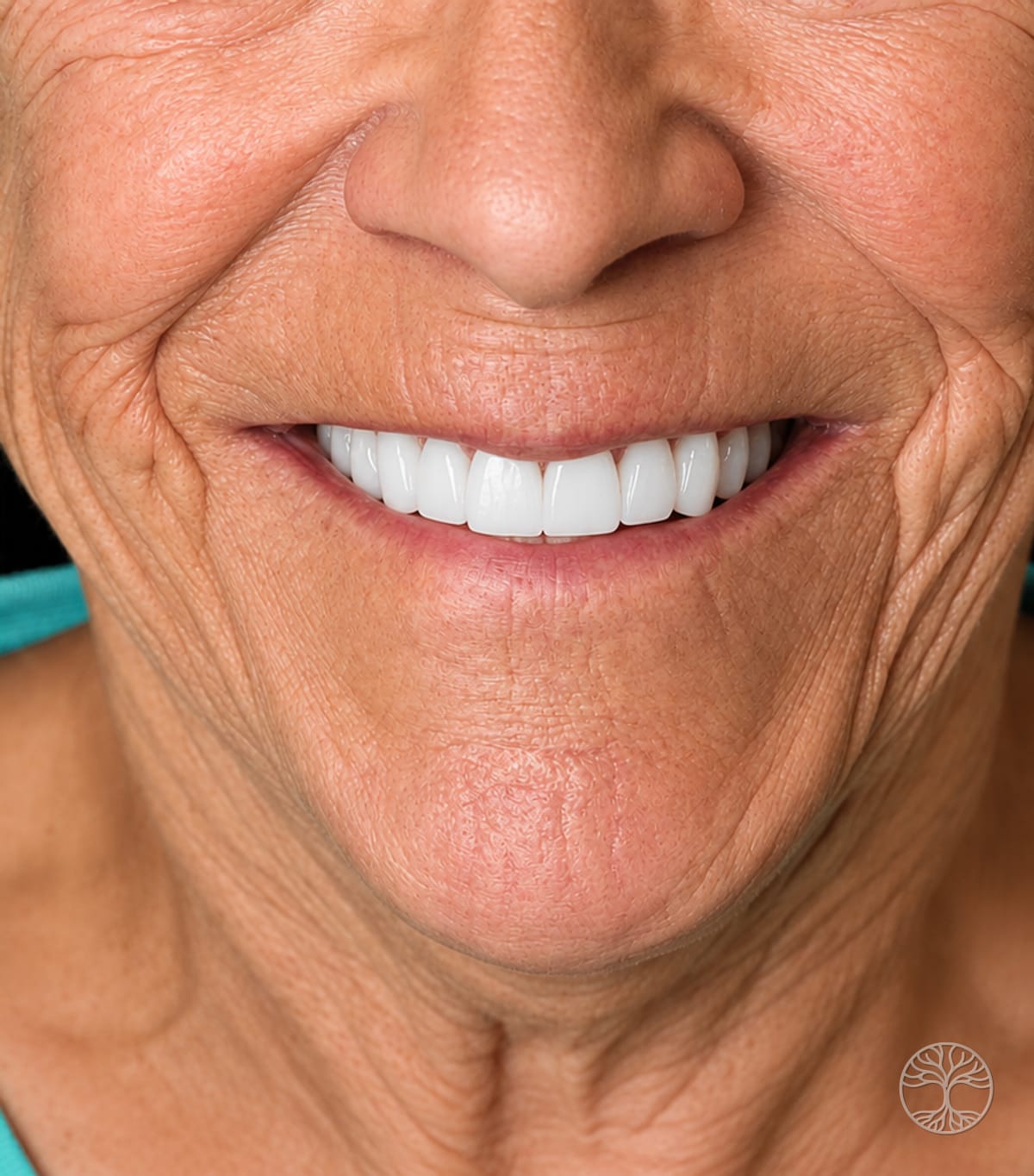 Full-arch dental implant smile restoration — after